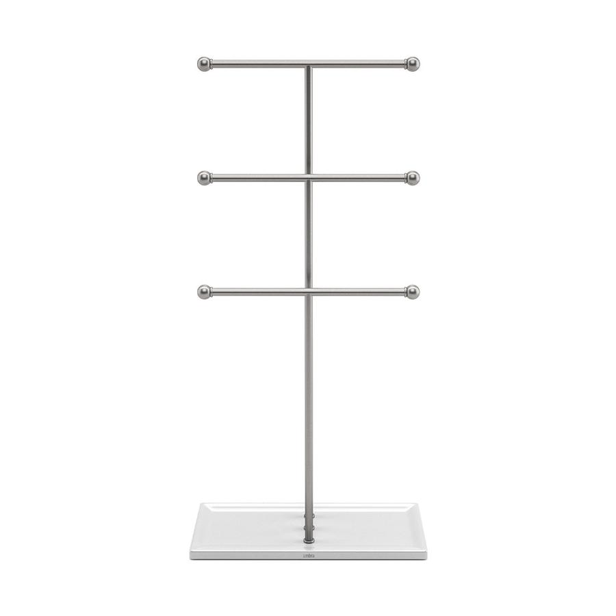 Umbra Trigem Jewellery Stand Organiser White/Nickel White/Nickel