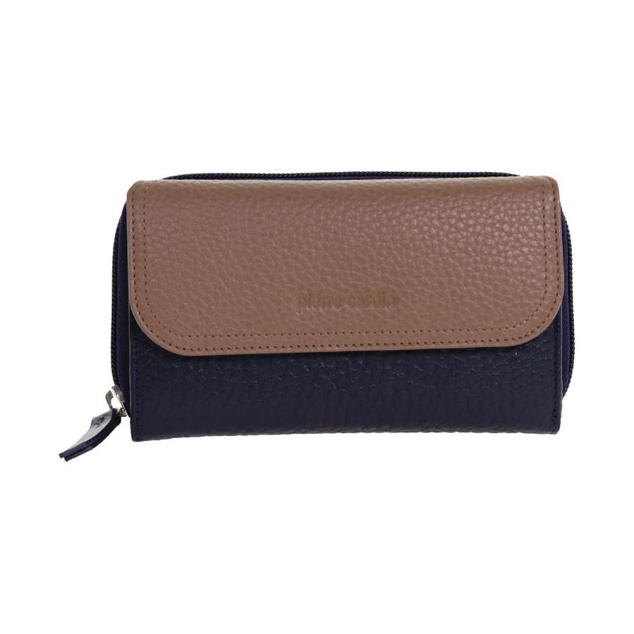Pierre Cardin Jazz Ladies Tri-Fold Tab Wallet Navy/Taupe Navy/Taupe
