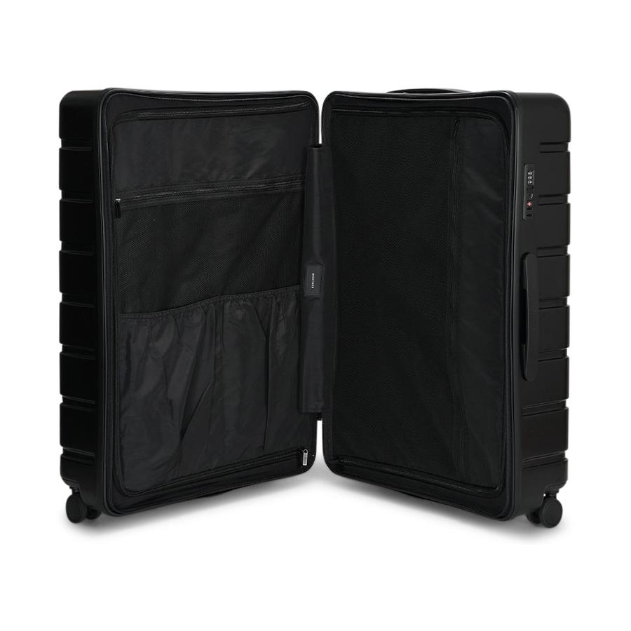 Explorer Arlo Pro 52cm Front Access, 65cm & 75cm Hardside Luggage Set Black Black