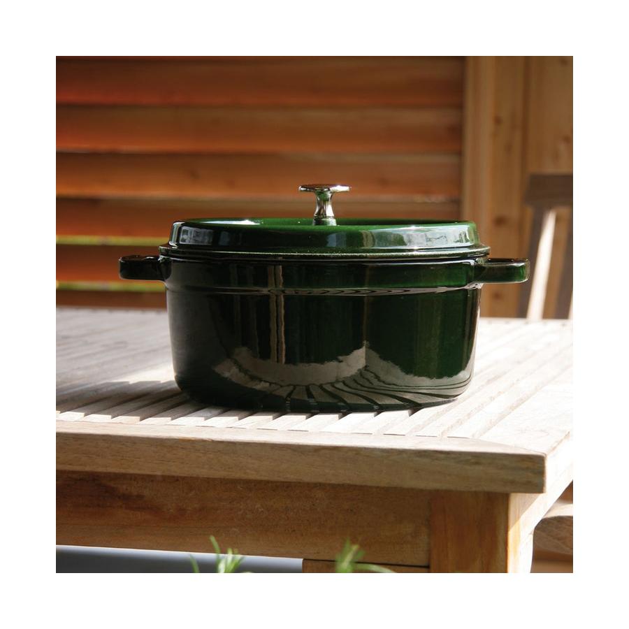 Staub 24cm (3.8L) Round Cocotte Basil Green Basil Green