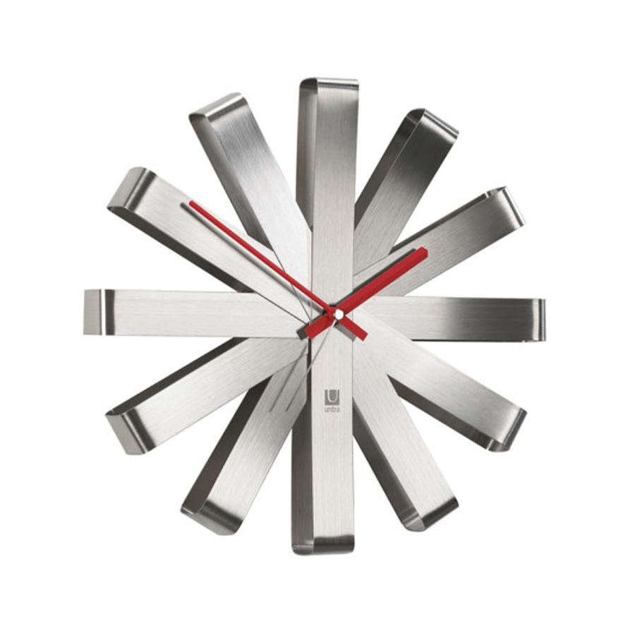 Umbra Ribbon Stainless Steel Wall Clock Steel Steel
