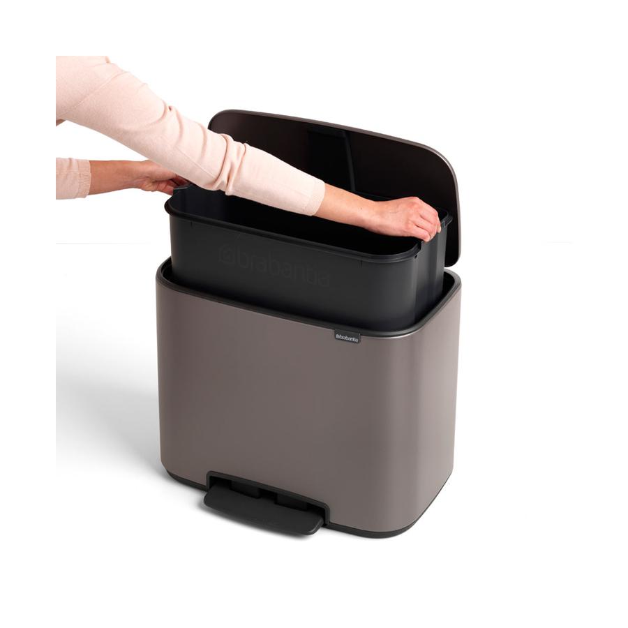 Brabantia Bo Pedal Bin (36L) Platinum Platinum