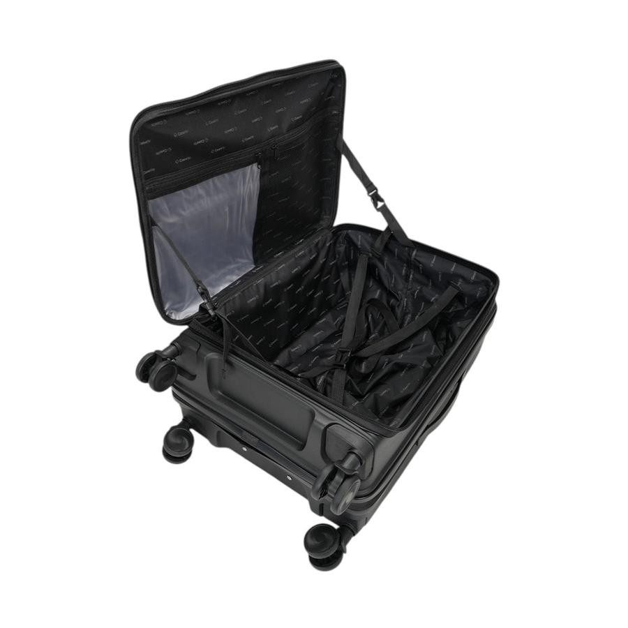 Caselite Venture 66cm Top Open Hardside Checked Suitcase Black Black