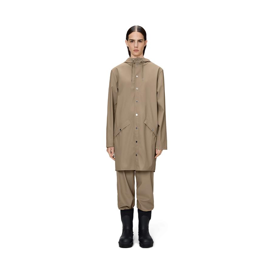 Rains Long Jacket Beige XS