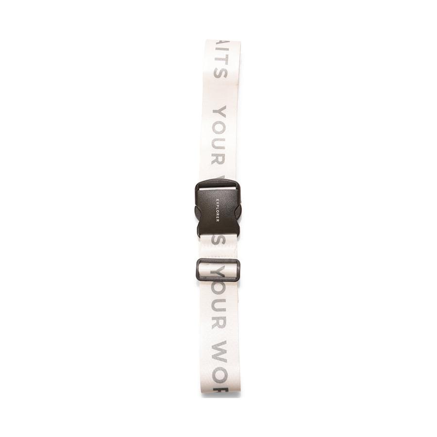 Explorer Luggage Strap White White