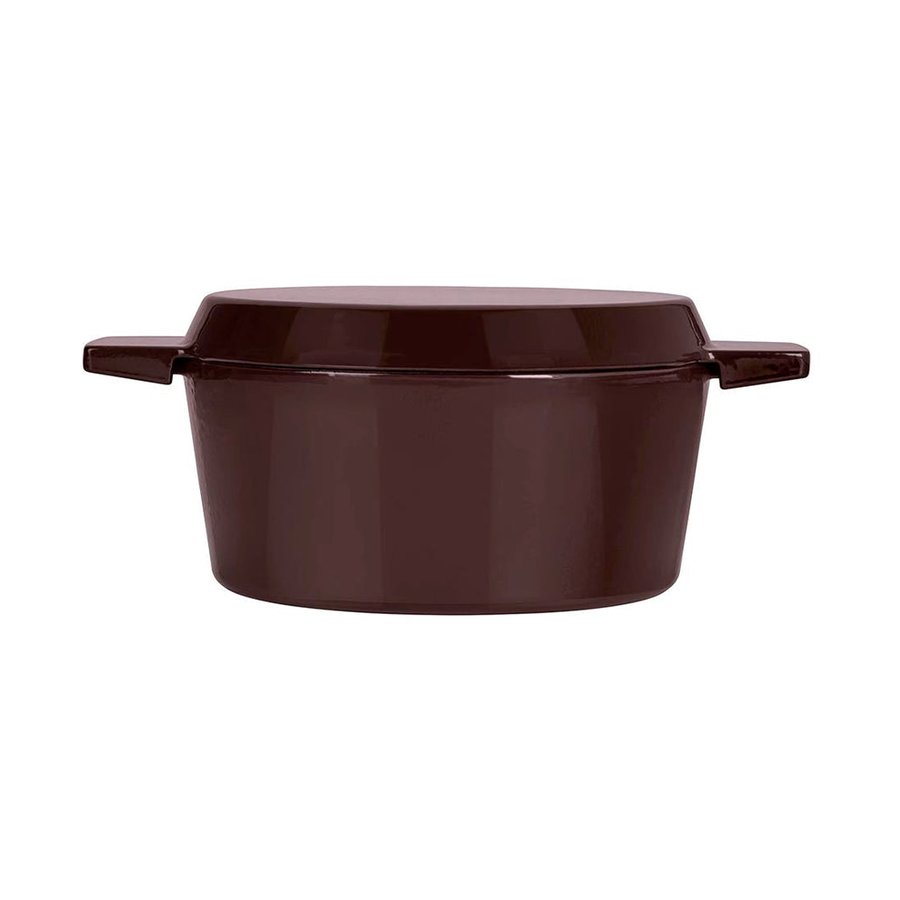 Stanley Rogers Cast Iron 24cm (3.5L) French Oven Grill Duo Bordeaux Bordeaux