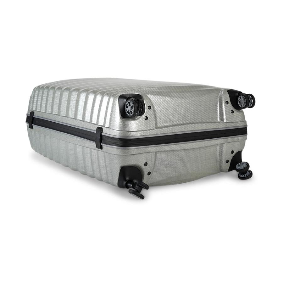 Samsonite Lite-Shock Sport 81cm CURV Checked Suitcase Silver Silver