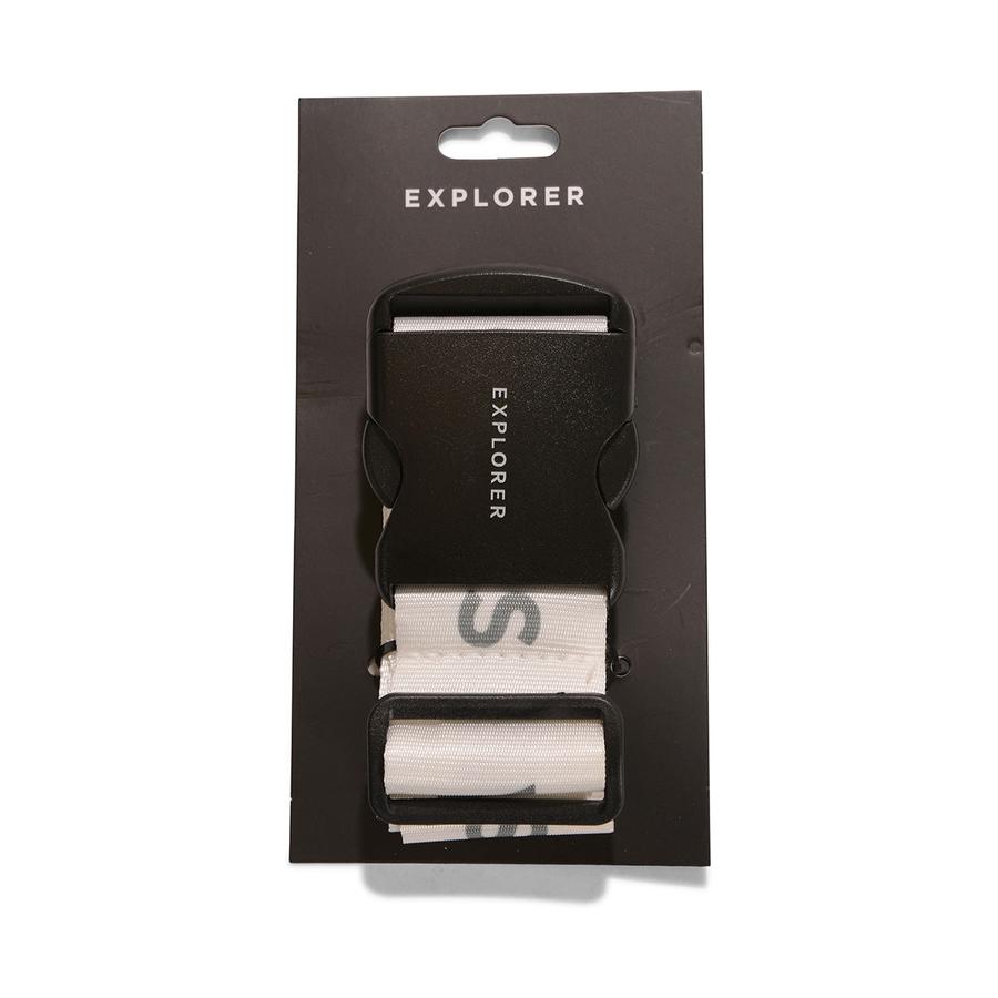 Explorer Luggage Strap White White
