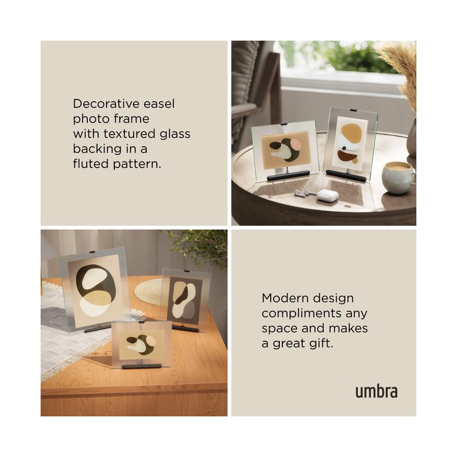 Umbra Flute 10 x 15cm Picture Frame Black Black