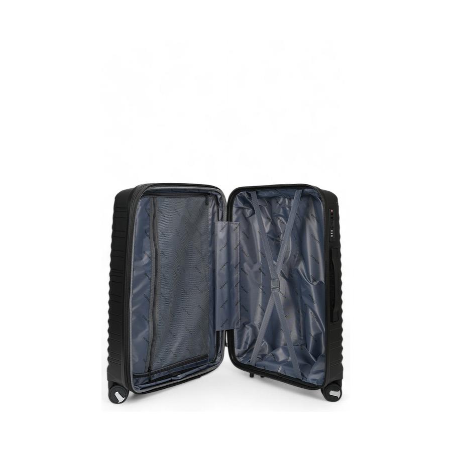 Nomad Discover 65cm Hardside Checked Suitcase Black Black