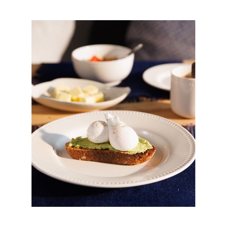 Mikasa Cranborne 27cm Stoneware Dinner Plates (Set of 4) Cream Cream