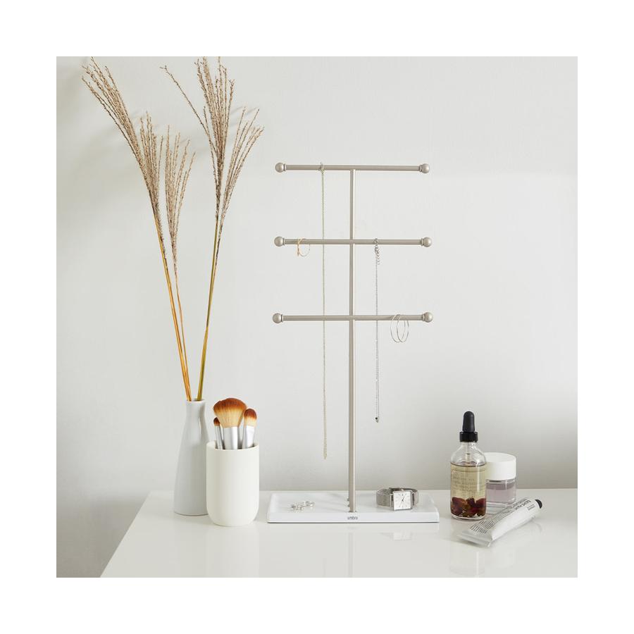 Umbra Trigem Jewellery Stand Organiser White/Nickel White/Nickel