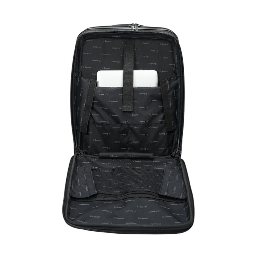 Caselite Venture 57cm Top Open Hardside Carry-On Suitcase Black Black