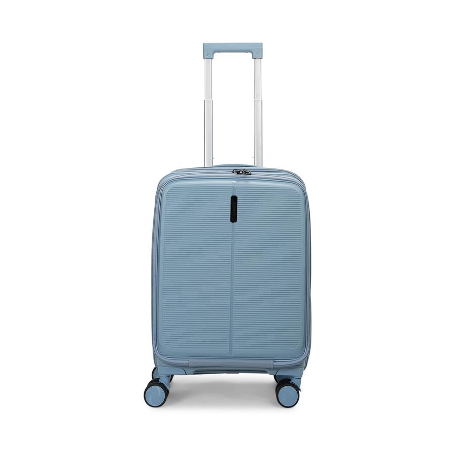 Caselite Venture 57cm Top Open Hardside Carry-On Suitcase Grey Blue Grey Blue