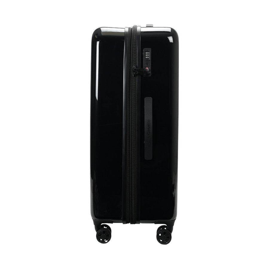 Caselite NZ Kiwi 77cm Hardside Checked Suitcase Black Black