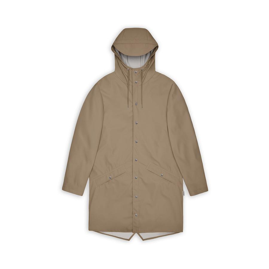 Rains Long Jacket Beige M