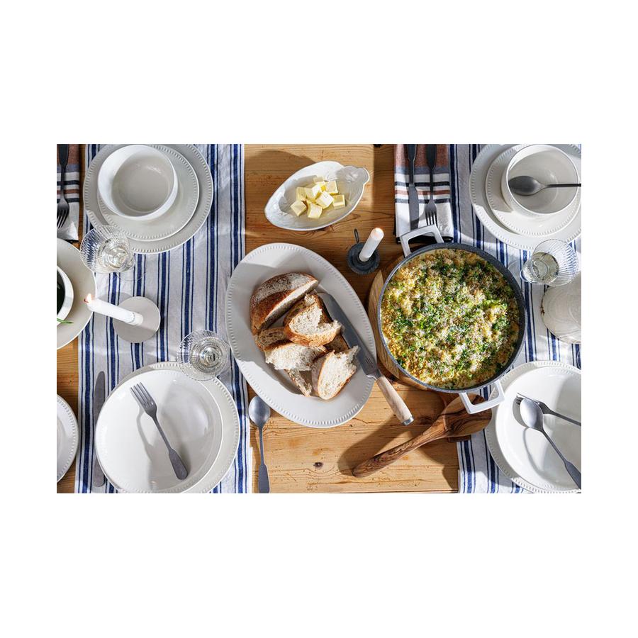 Mikasa Cranborne 39cm Stoneware Oval Serving Platter Cream Cream