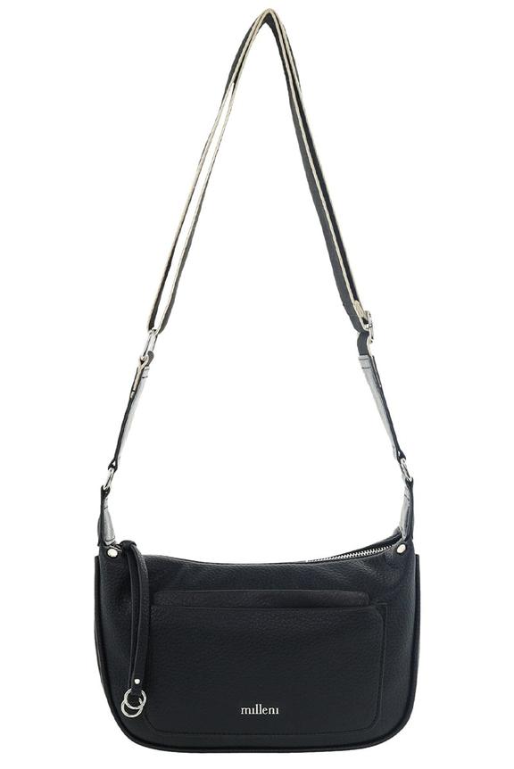 Milleni Serra Ladies Vegan Leather Fashion Everyday Crossbody Black