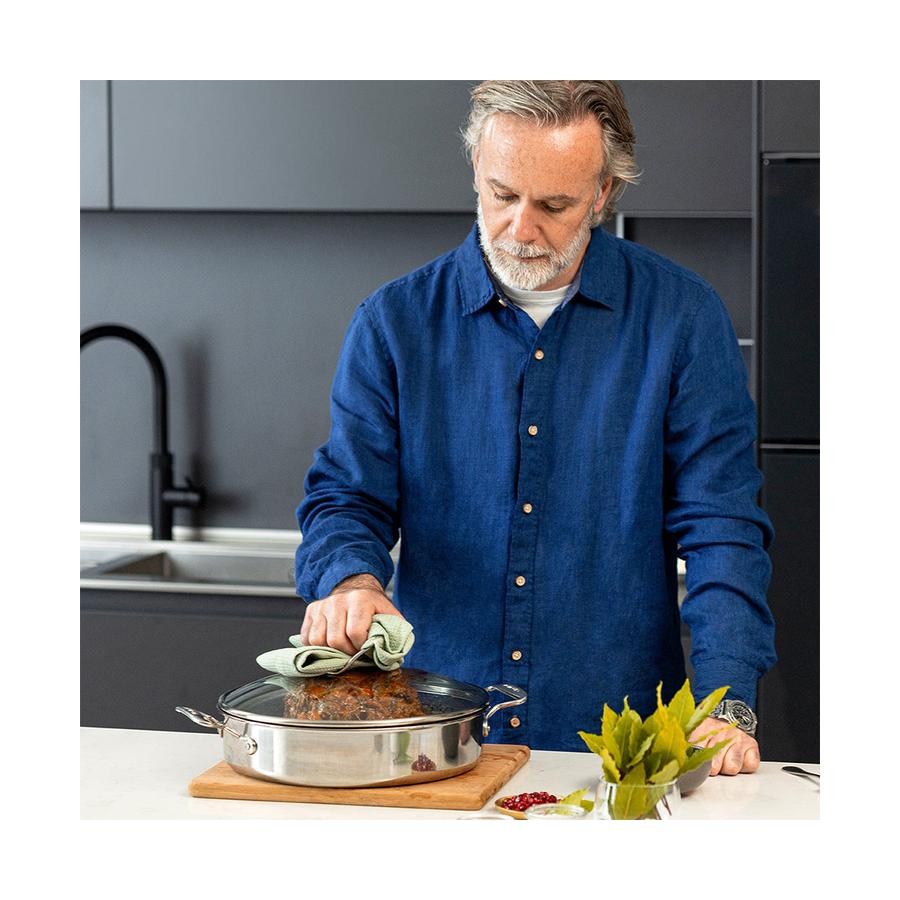 Circulon SteelShield C-Series 30cm Covered Saute Pan Stainless Steel Stainless Steel