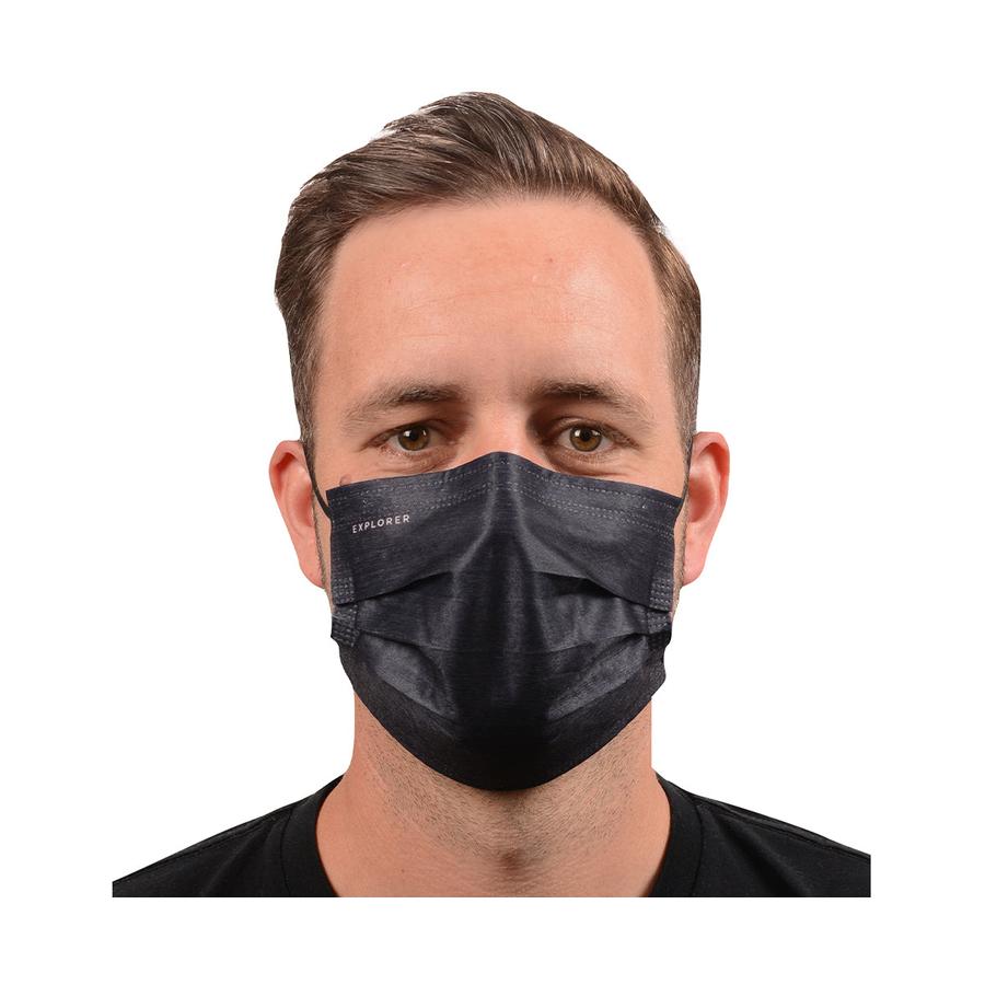 Explorer Disposable Face Mask - Set of 50 Black Black
