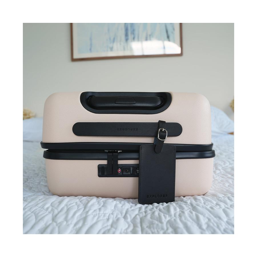 Leather Luggage Tag Black