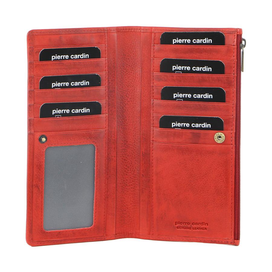 Pierre Cardin Lola Women's Italian Leather RFID Wallet Red Red
