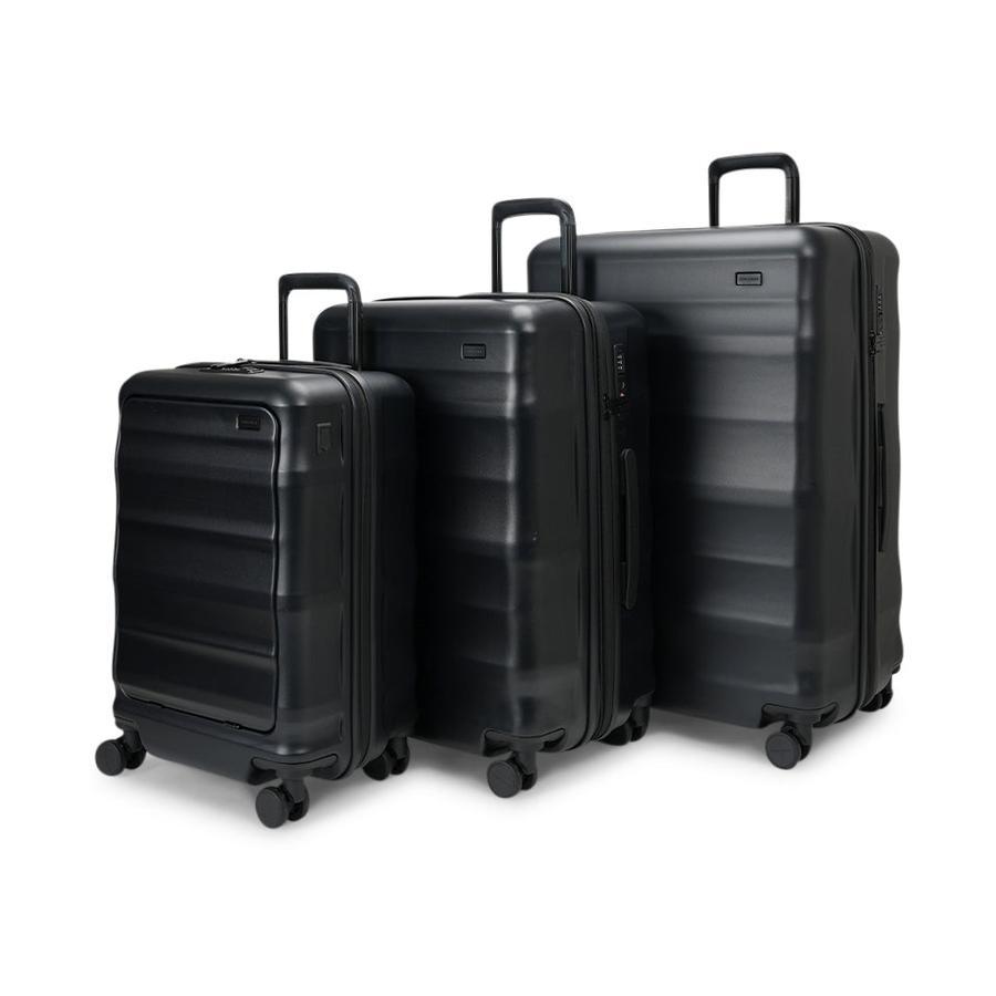 Explorer Luna-Air 55cm Front Access, 63cm & 74cm Hardside Luggage Set Black Black
