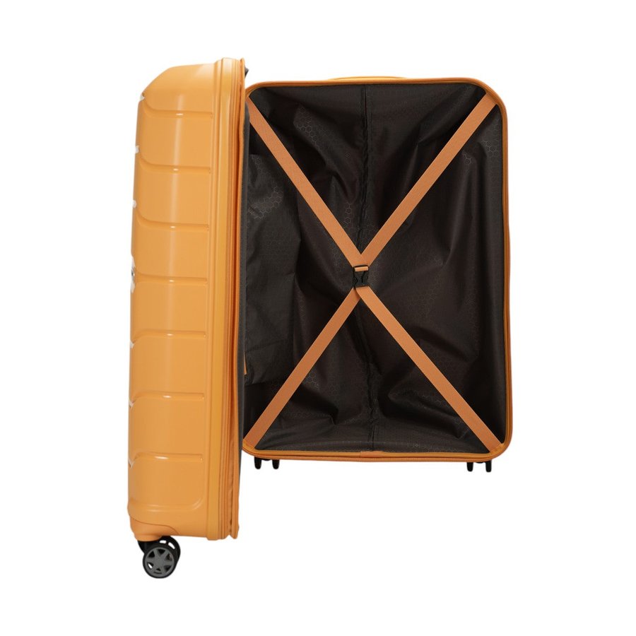 Samsonite Oc2lite 75cm Hardside Checked Suitcase Honey Gold Honey Gold