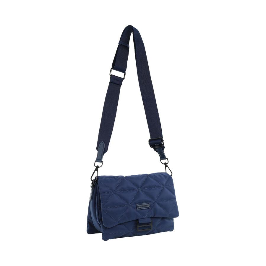 Pierre Cardin Marzia Ladies Nylon Textured Crossbody Bag Navy Navy