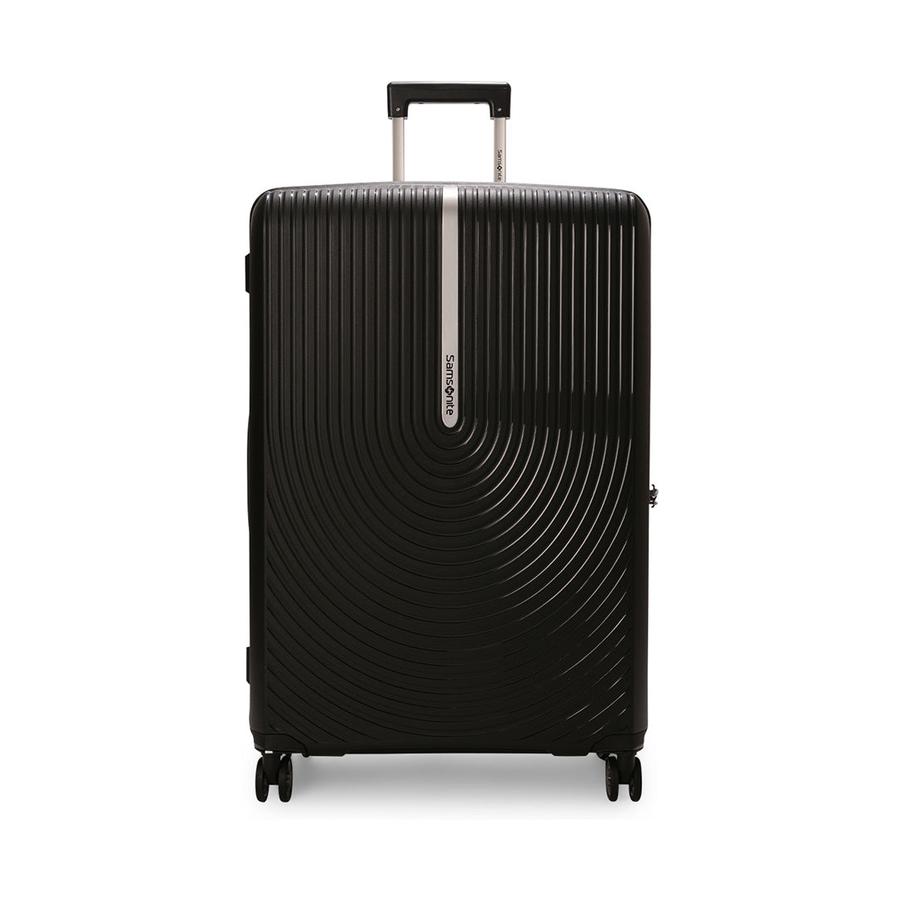 Samsonite Hi-Fi 75cm Hardside Checked Suitcase Black Black