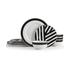 Mikasa Luxe Deco 12-Piece China Dinner Set Black/White
