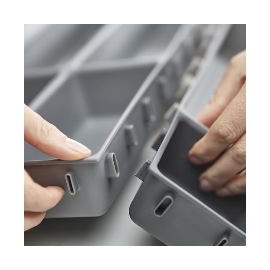 Joseph Joseph Blox 7-Piece Drawer Organiser Set Grey Grey