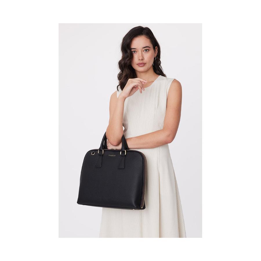 Saben Parker Briefcase Black Black