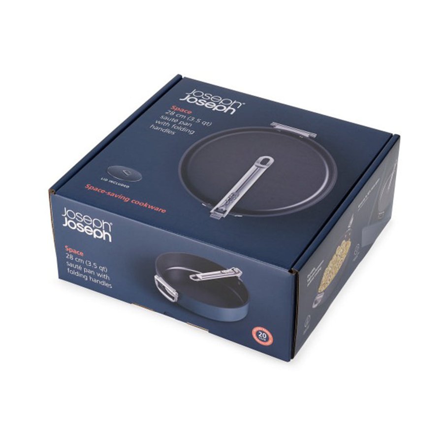Joseph Joseph Space 28cm Non-Stick Saute Pan & Lid Midnight Blue Midnight Blue