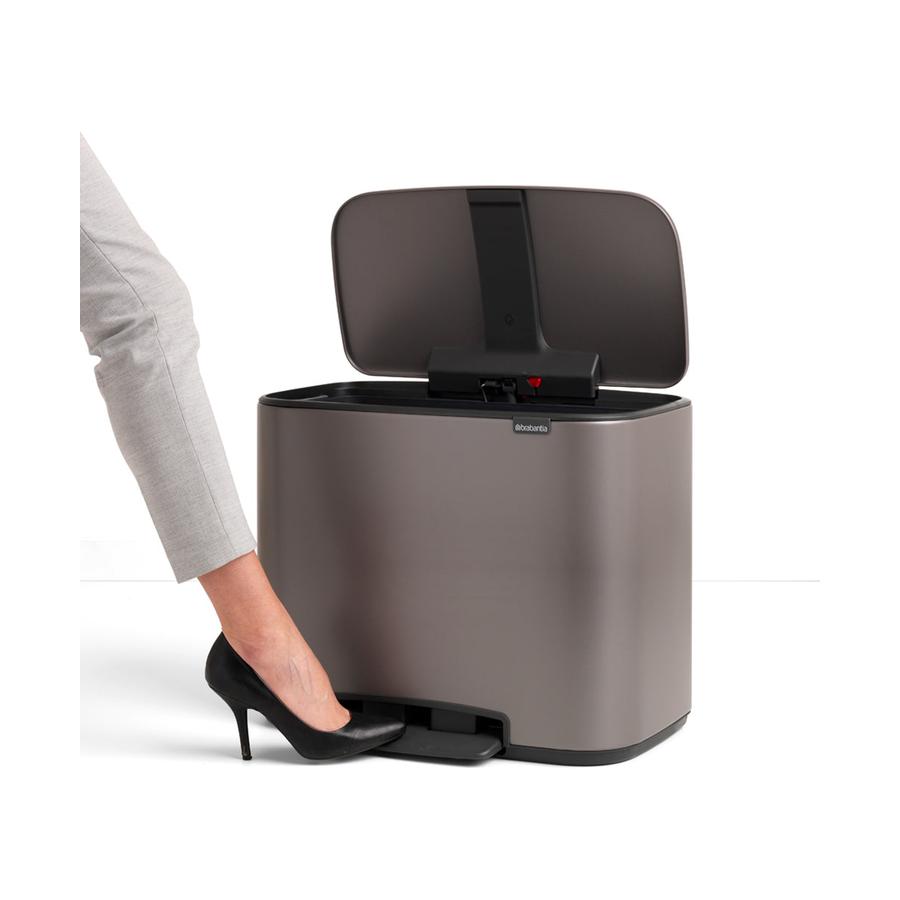 Brabantia Bo Pedal Bin (36L) Platinum Platinum