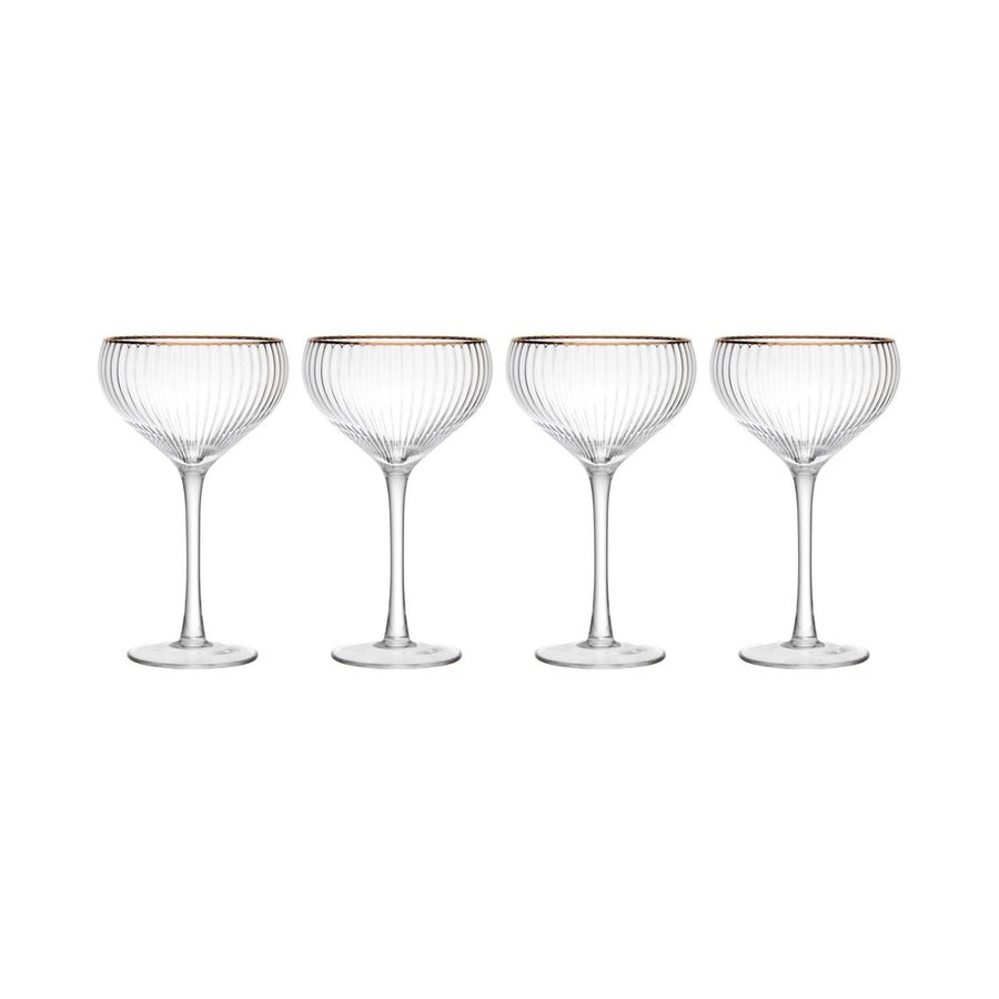 Mikasa Sorrento 350ml Crystal Coupe Glasses (Set of 4) Clear Clear