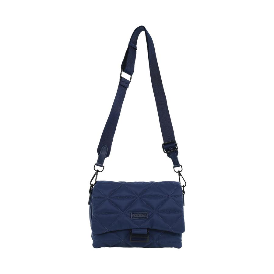 Pierre Cardin Marzia Ladies Nylon Textured Crossbody Bag Navy Navy