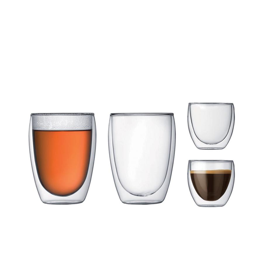Bodum Pavina Double Wall Glass Set (Set of 4) Transparent Transparent