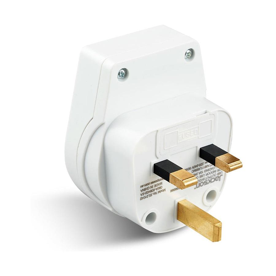 Jackson Outbound Slim Travel Adapter - UK & Hong Kong White White