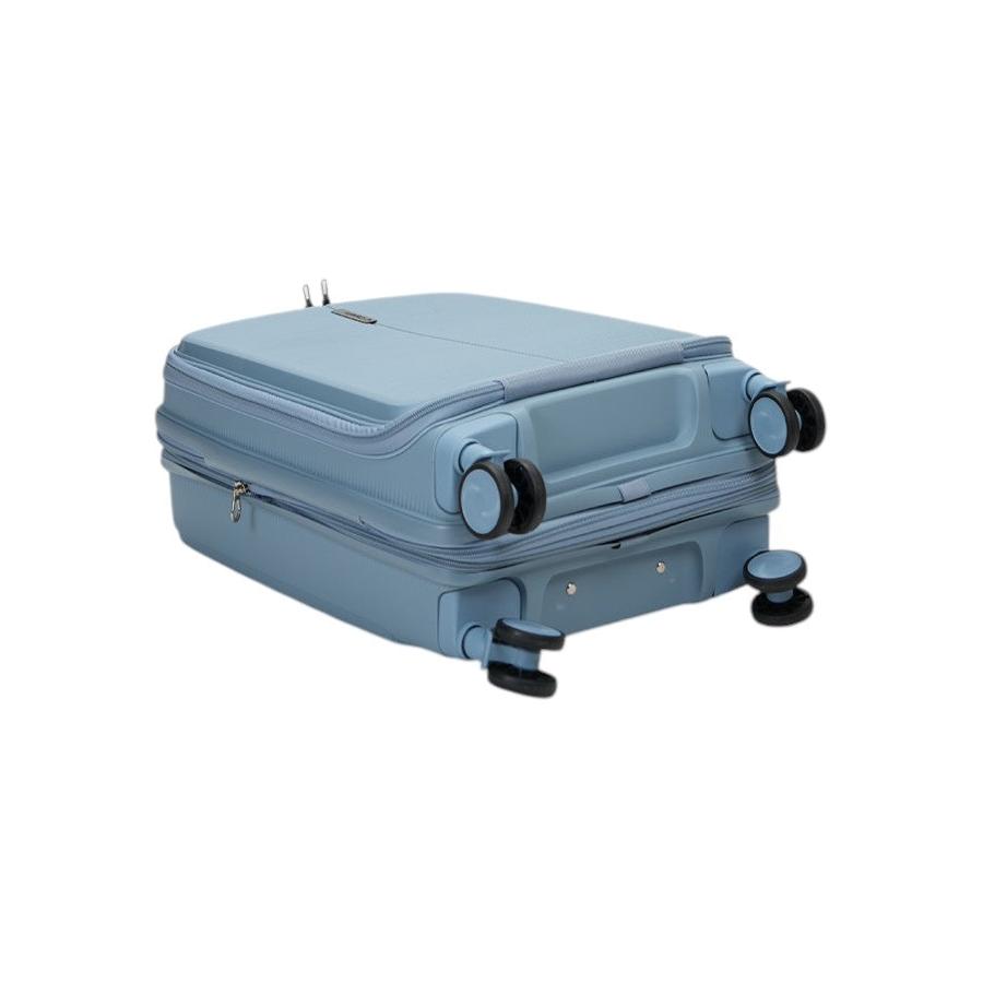 Caselite Venture 57cm Top Open Hardside Carry-On Suitcase Grey Blue Grey Blue