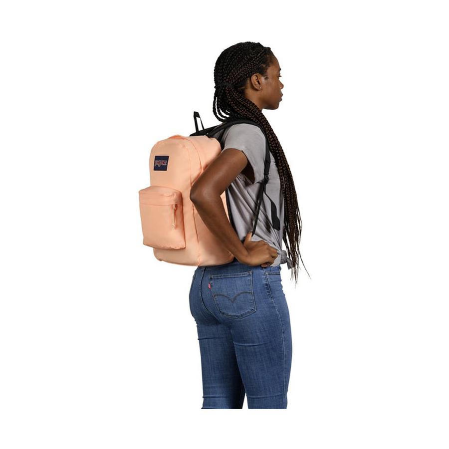 Jansport Superbreak Plus Backpack Peach Neon Peach Neon