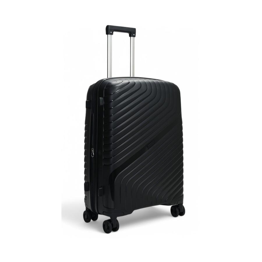 Nomad Journey 66cm Hardside Checked Suitcase Black Black