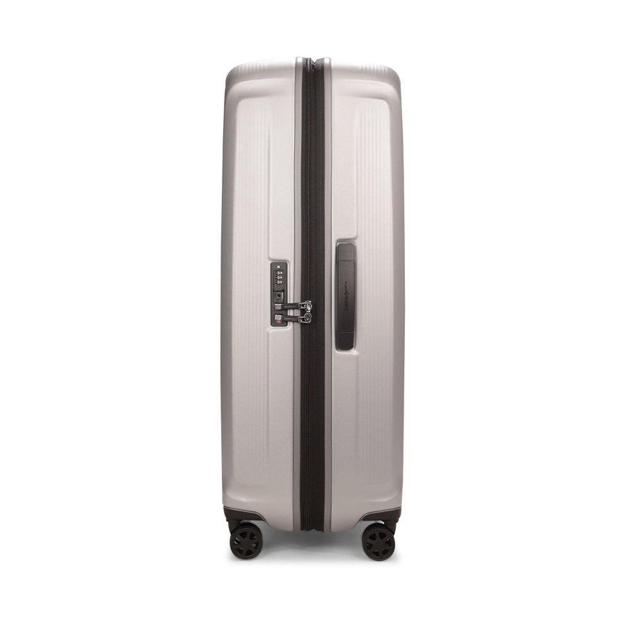 Samsonite Nuon 81cm Hardside Checked Suitcase Matte Silver Matte Silver