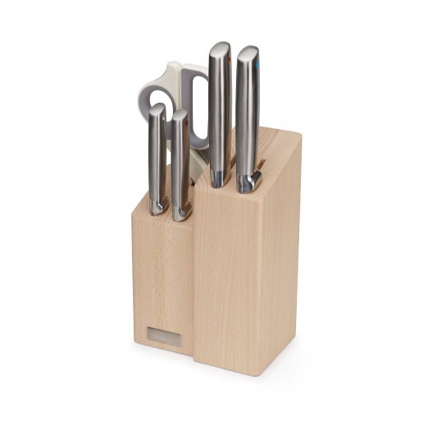 Joseph Joseph Elevate Fusion 5-Piece Knife & Scissor Set Beech Beech