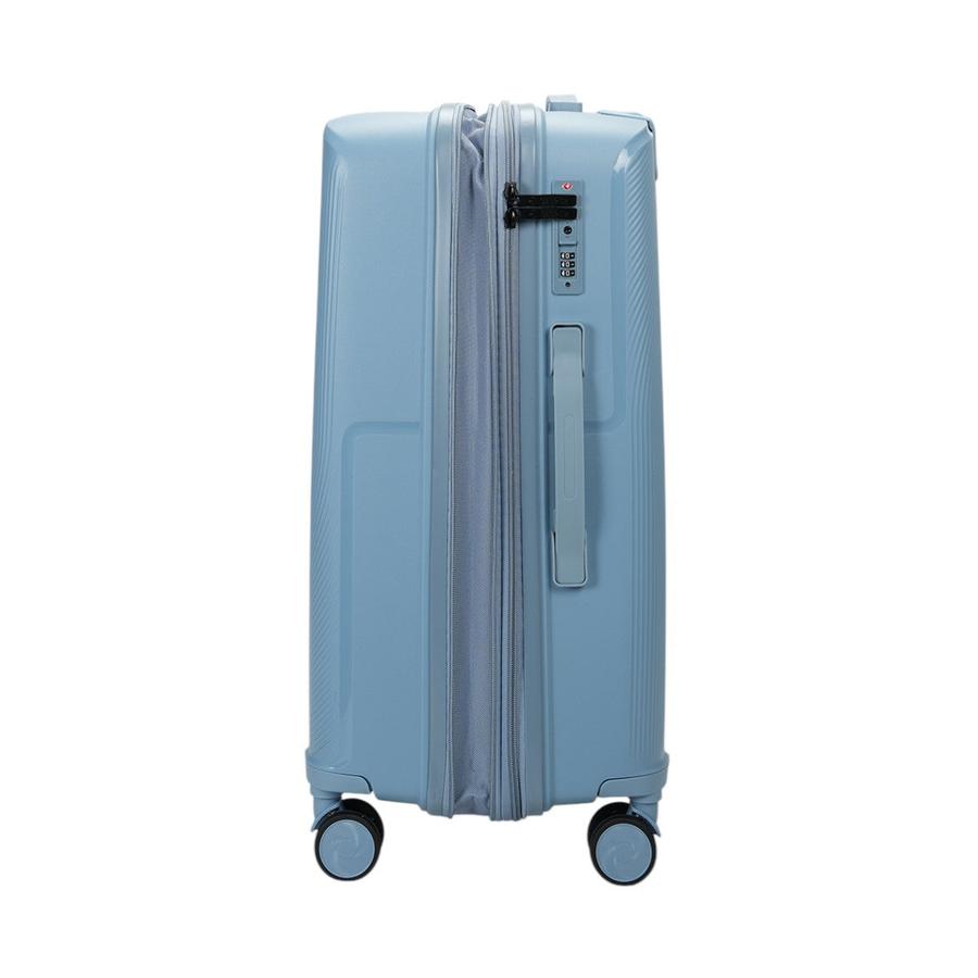 Caselite Aero 65cm Hardside Checked Suitcase Light Blue Light Blue