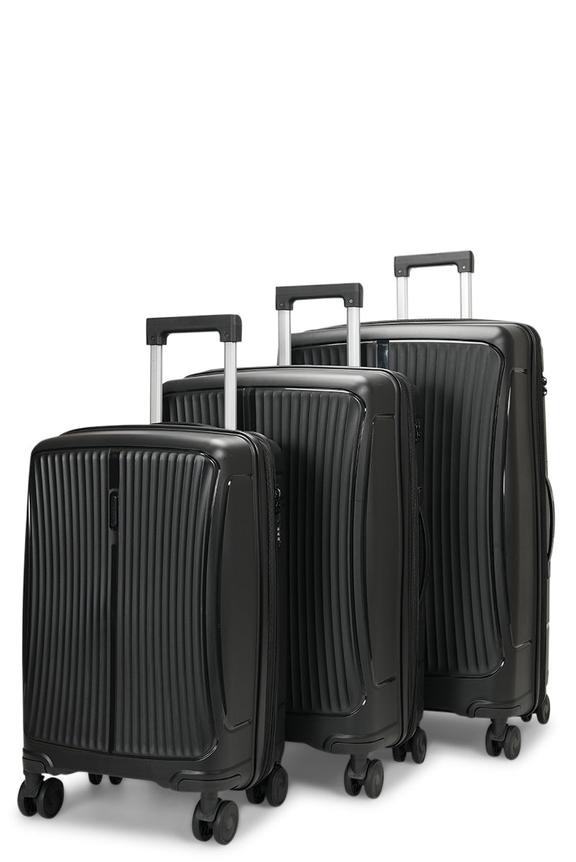 Nomad Quest 56cm, 65cm & 75cm Hardside Luggage Set Black