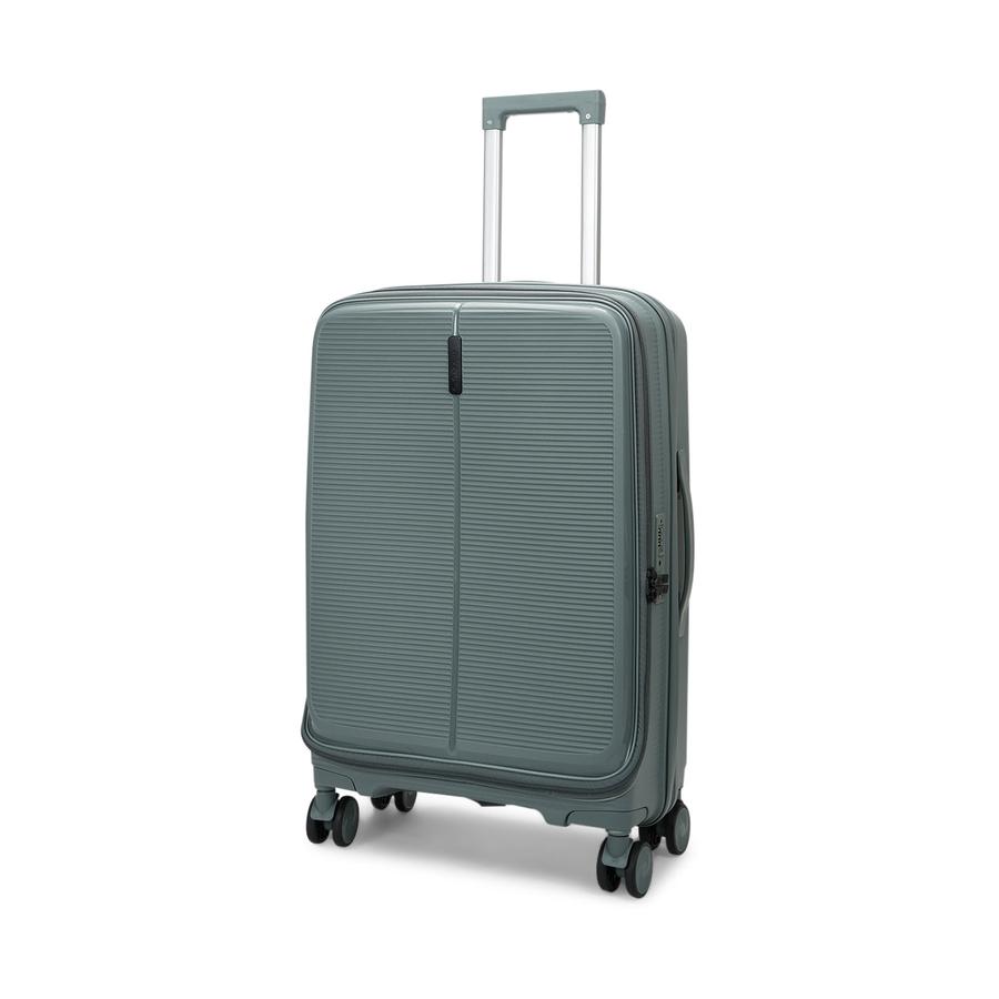 Caselite Venture 57cm & 66cm Top Open Hardside Luggage Set Grey Green Grey Green