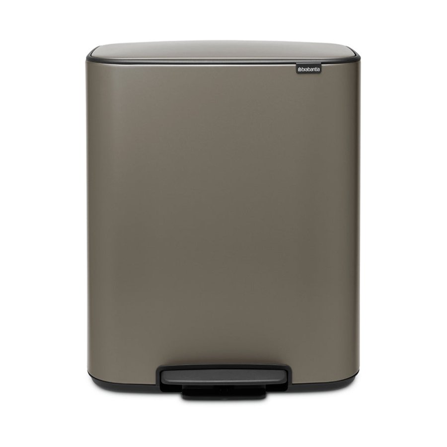 Brabantia Bo Pedal Bin (60L) Platinum Platinum