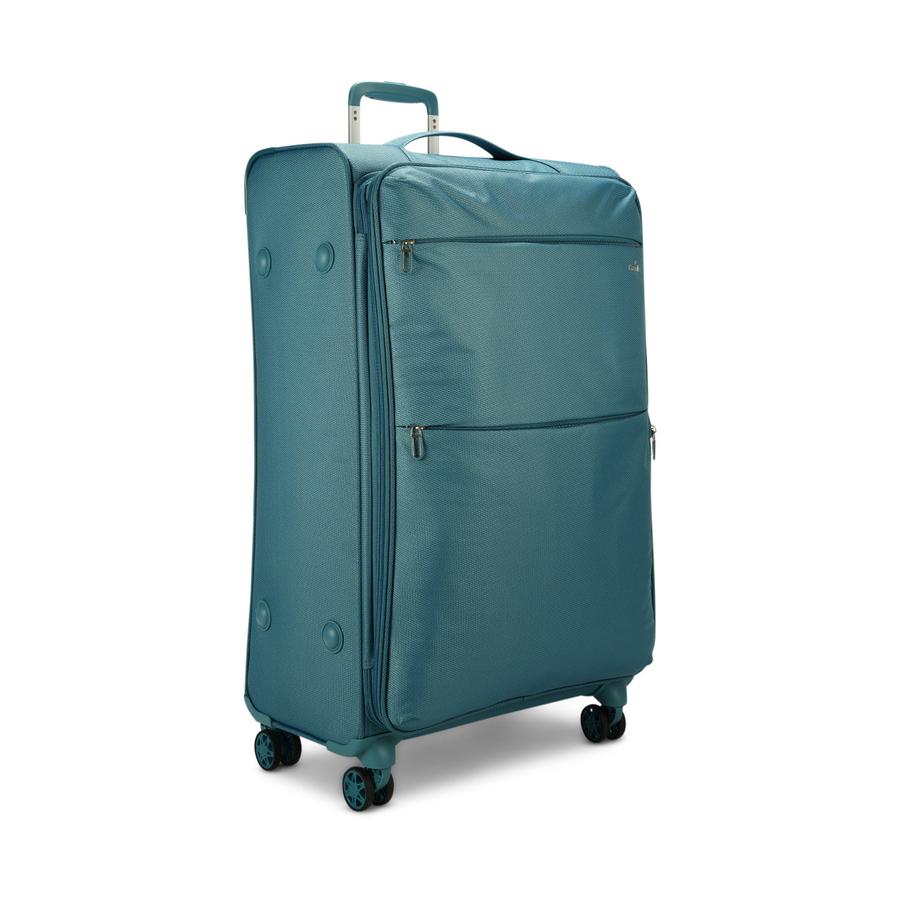 Caselite Ultra 80cm Softside Checked Suitcase & Laptop Bag Set Teal Teal