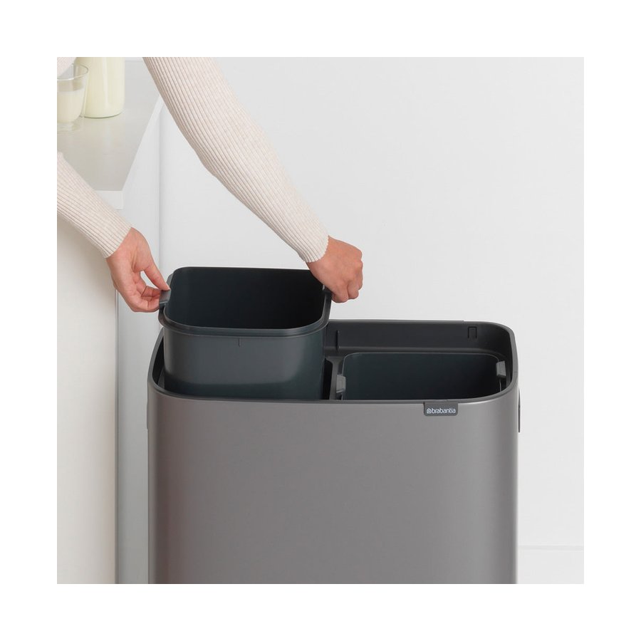 Brabantia Bo Touch Bin (2 x 30L) Platinum Platinum